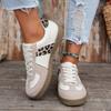 Women's Shoes 2025 Summer New Casual Shoes Platform Casual Shoes Leopard Print German Training Shoes Round Head Lace-up Sports Board Shoes
