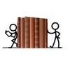 Iron Bookend with Figure Design Lightweight Silhouette Stable Metal Bookends for