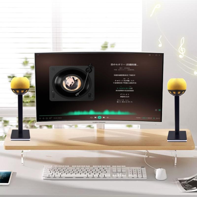 Speaker Display Holder Stand with Nonslip Base Enhancing Stability on Any Surfaces for Mini Intelligent Speaker