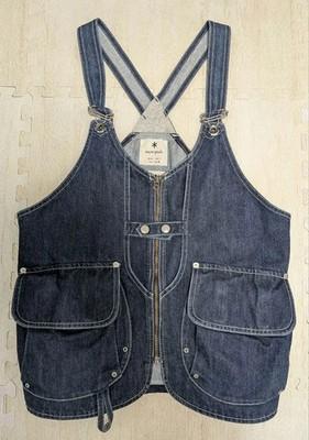 Snow Peak TAKIBI Vest M Denim Japan Made Flame Resistant Camping Outdoor Wear