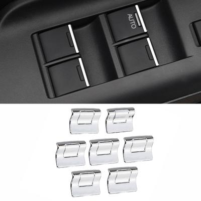 For Honda CRV CR-V Fit City Accord Jade HRV HR-V Window Lift Buttons Sequins Trim 7Pcs Decorative Sticker Interior Accessories
