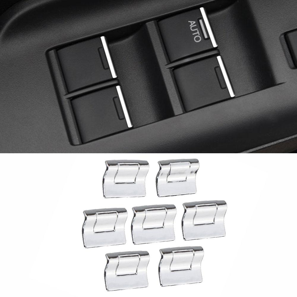 Für Honda CRV CR-V Fit City Accord Jade HRV HR-V Fensterheberknöpfe Paillettenverkleidung 7 Stück Dekorativer Aufkleber Innenzubehör