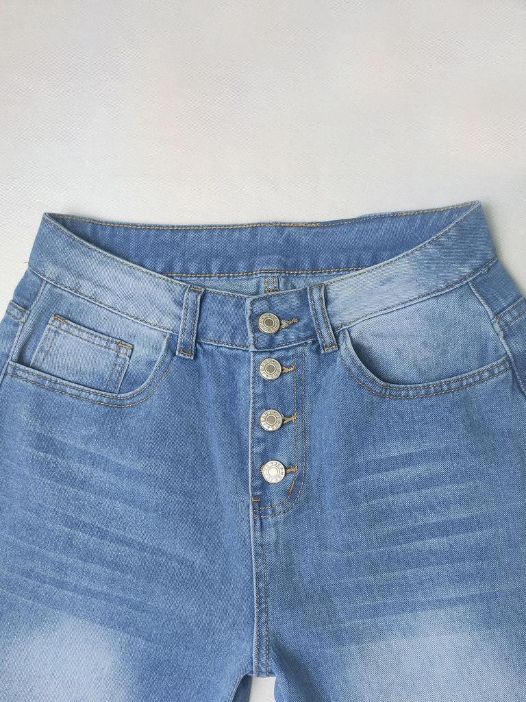 2023 Spring & Autumn Women's Casual Loose Slimming Straight-Leg Culottes Jeans