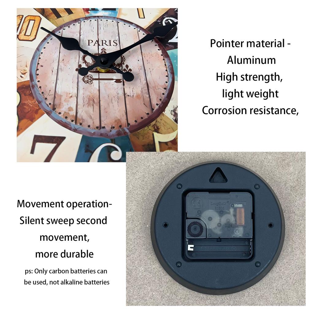 High-Quality Vintage High-Quality Mediterranean High-Quality Wooden High-Quality Wall High-Quality Clock High-Quality Living Interior Space