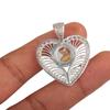 Natural Orange Copper Turquoise Gemstone 925 Sterling Silver Jewelry Pendant1.4" CP-15-40