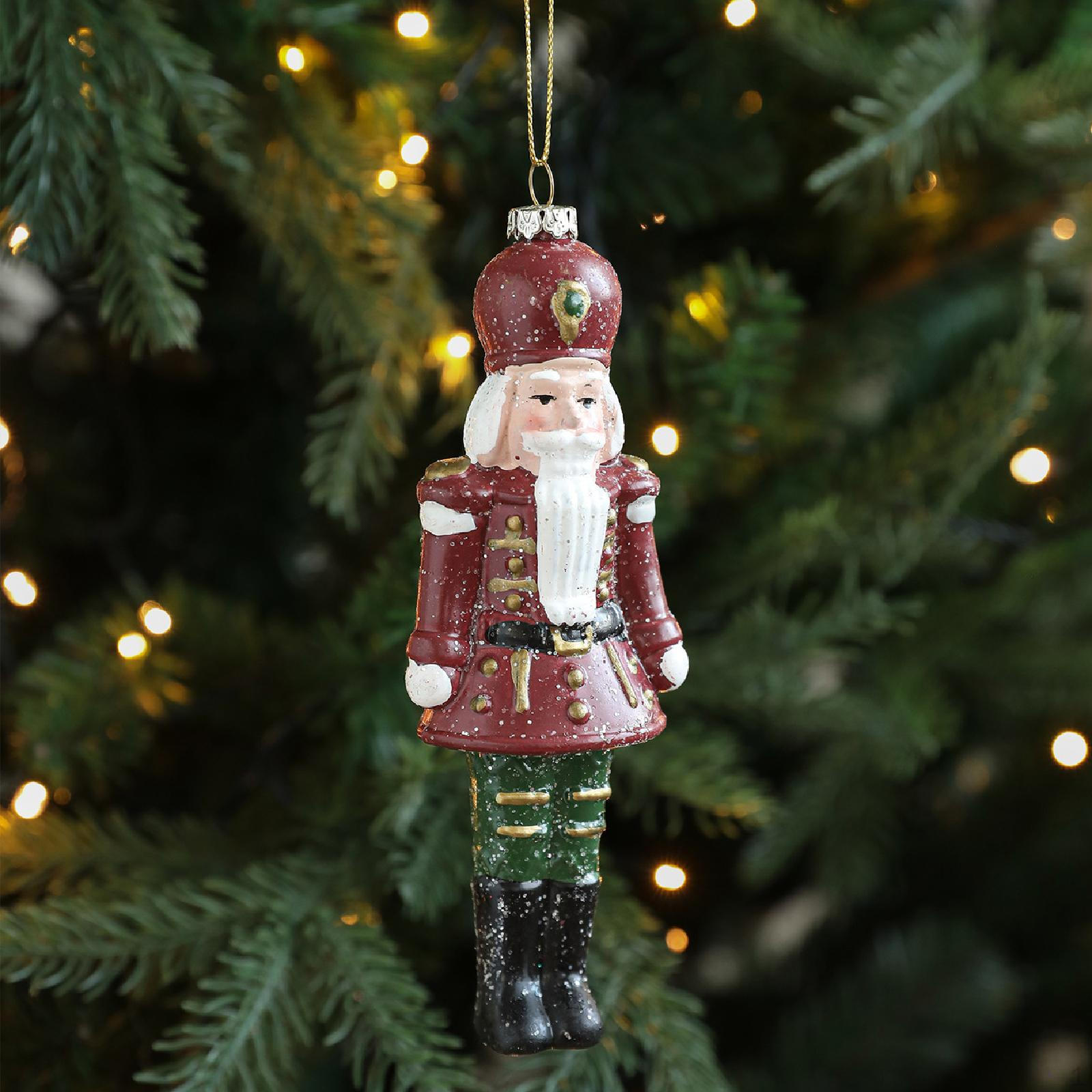 

Щелкунчик Подвесное Украшение Фигурка Подарок Рождественская Елка Рождественское Украшение для Спальни Поделки Dark Red Green Pants