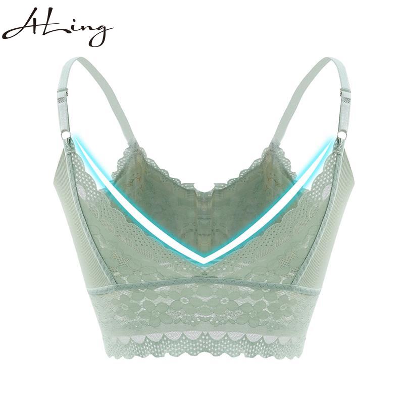 Moda donna pizzo floreale bralette top estivo scollo a V canotte crop top reggiseno cinturino per spaghetti donna canotta gilet reggiseno intimo