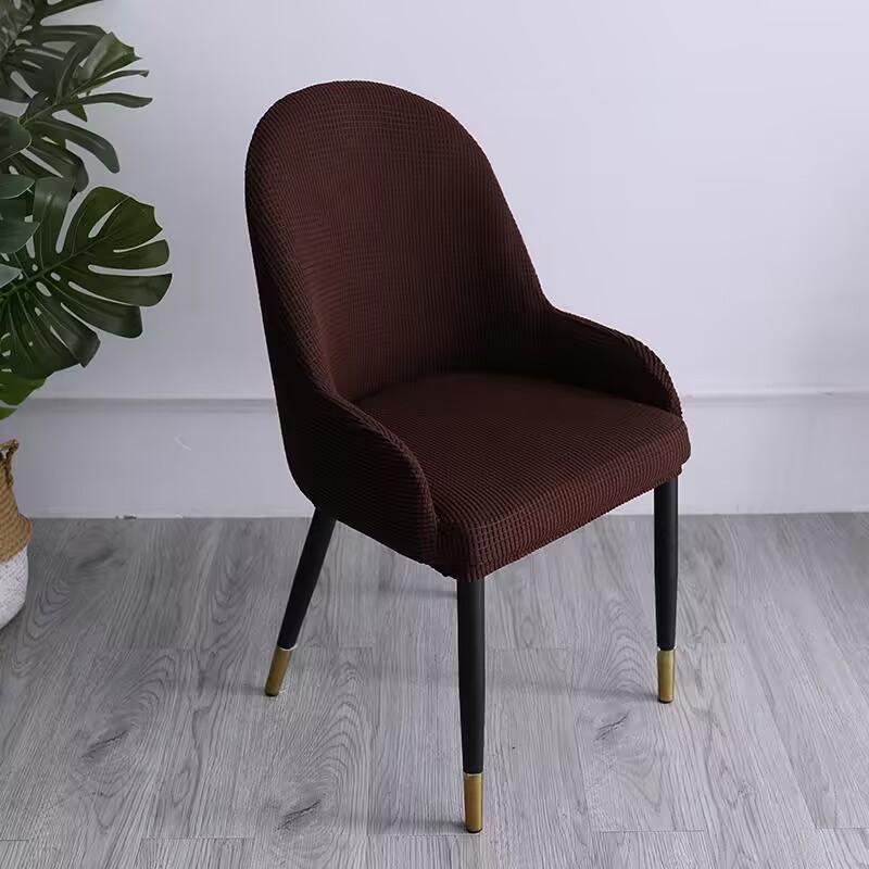 Large Curved Chair Cover Simple Modern Universal Chair Covers For Special-Shaped Chair Cushion Backrest Integrated Elastic Stool