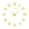 Roman Numbers Acrylic Mirror Surface DIY Sticker Wall Clock Living Room Decor