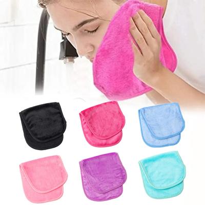 1PC Makeup Remover Fashion BeautyTowel Massage Soft Plush Convenient Face Cleaning Pure Colour Skin Care