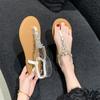 Women's Sandals Summer New Fashion Women's Sandals 2024 Rhinestone Sandals Open Toe Lightweight High-end Women's Shoes