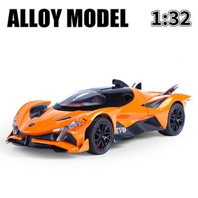 1:32 Apollo Project EVO Alloy Model Car Toy Diecasts Metal Casting Pull Back Sound and Light Car Toys For Children Vehicle