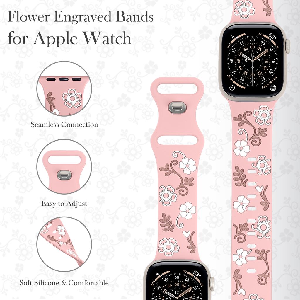 Graviertes Armband für Apple Watch Band 42mm 44mm 46mm 45mm 41 40 49 Sport Armband iWatch Serie 11 10 9 8 7 SE 6 5 Ultra 3
