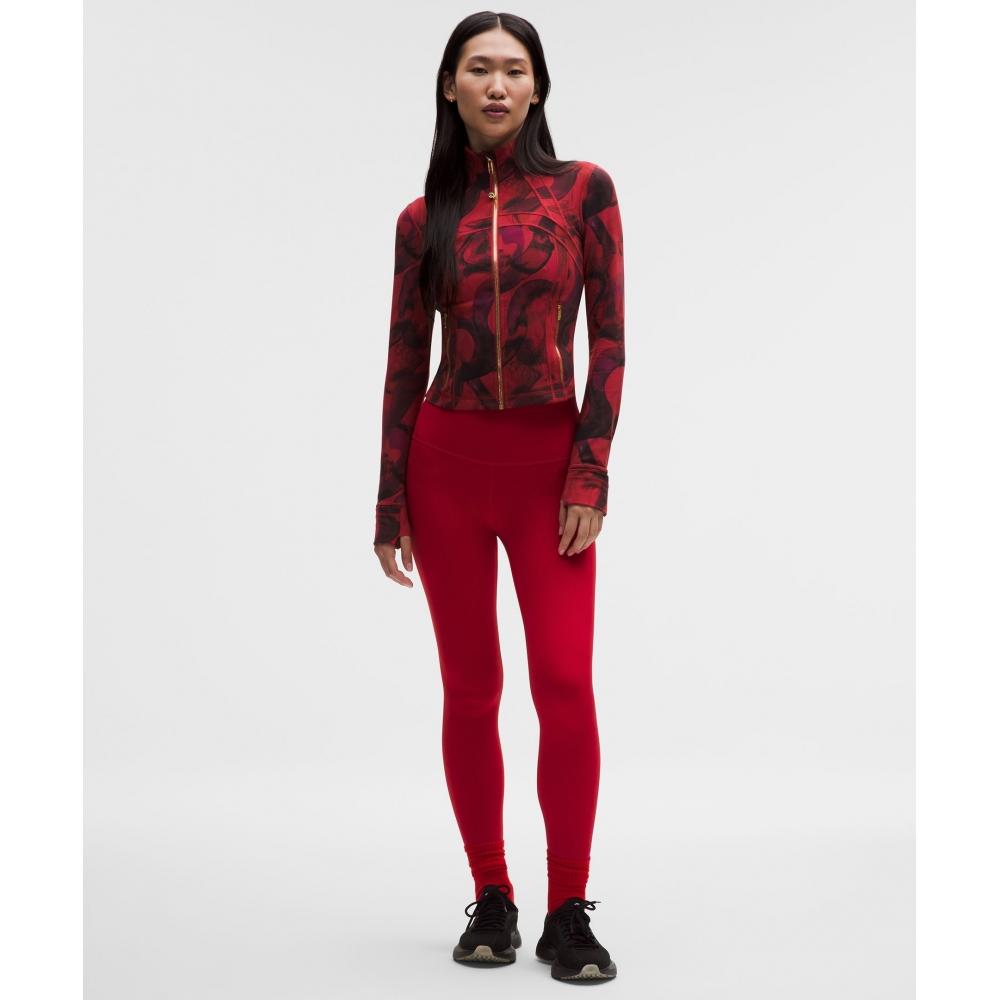 Lululemon Mondneujahr Define Cropped Jacke Nulu Mondfedern Rot Multi