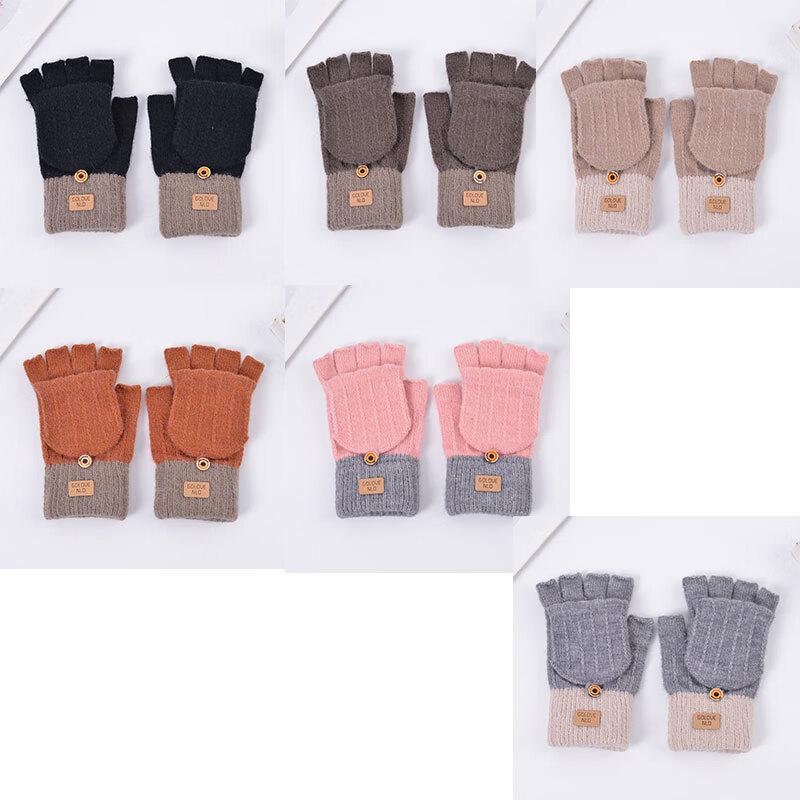 Women s Winter Knitted Fleece-Lined Convertible Gloves - 5 Pairs Pack