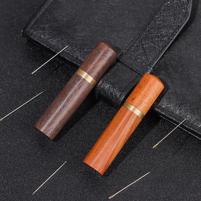 Household Needlework Stainless Steel Wooden Needle Case Self Threading Needles Embroidery Sewing Tools Hand Sewing Needles