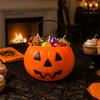 Großer Süßigkeiteneimer 1/2/3 Stück Halloween Kürbis Eimer, Süßes oder Saures Halter Korb, Jack-O-Lantern Süßigkeiten Eimer mit Griff, Partygeschenke