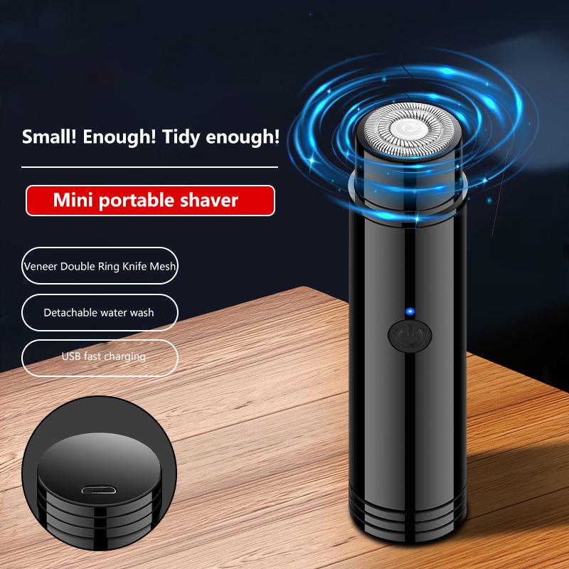 Mini přenosný elektrický holicí strojek s automatickým ovládáním, nabíjení přes USB, pro obočí, horní a dolní rty, tváře, bradu a krk