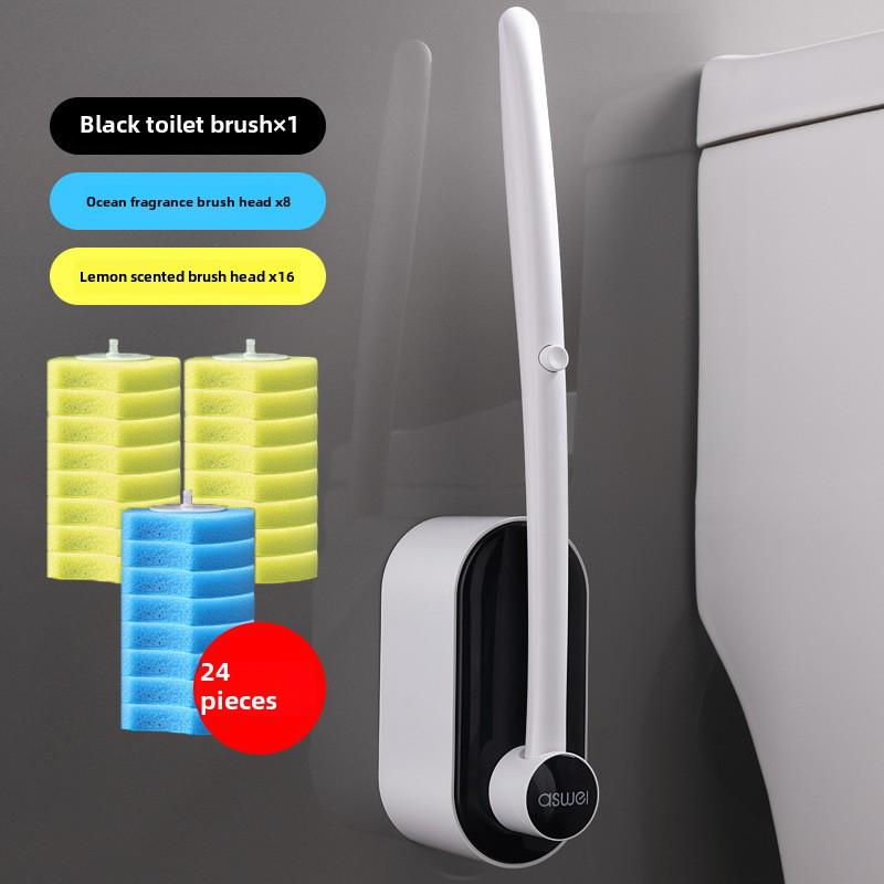 Настенный одноразовый набор туалетной щетки со сменной самоочищающейся головкой