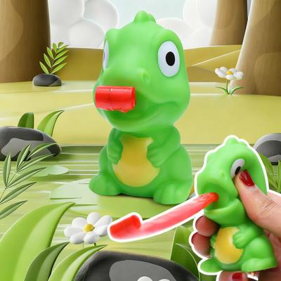 Zabawka Fidget Szczypiąca Żaba Dinozaur Wywalający Język Kreatywna Zabawka Dekompresyjna dla Dzieci Przenośna Zabawka Redukująca Stres Prezenty na Boże Narodzenie i Urodziny