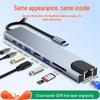 Type C 8-in-1 Expansion Dock: USB Converter, Screen Mirroring, Network Card for Laptop