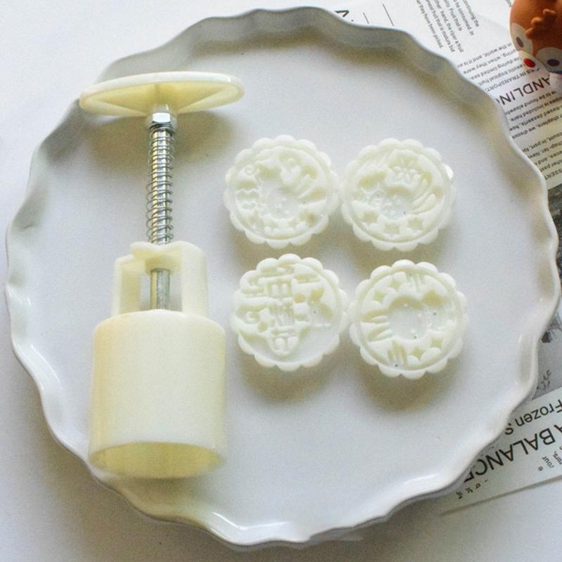 Mid Autumn Festival Mooncake Maker Moon Cake Mold Cookie Stamps DIY Pastry Tool