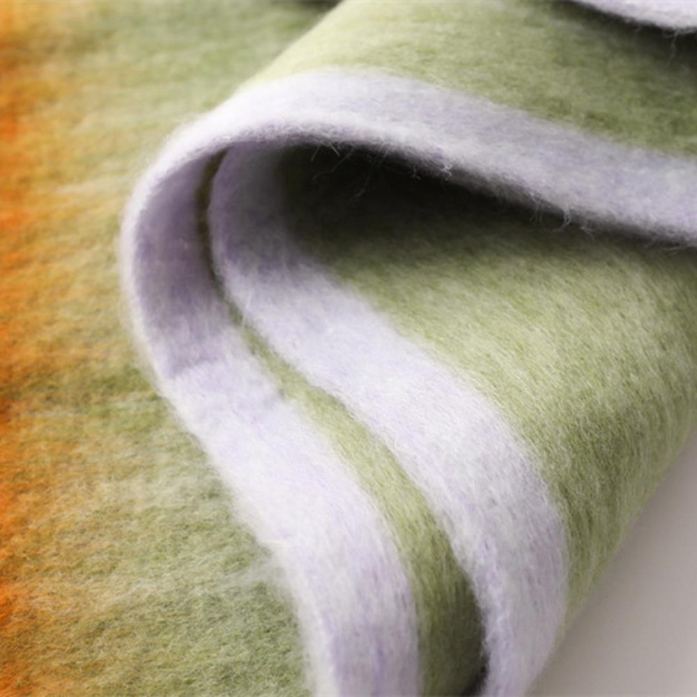 Scarves Men Women Winter Solid Tassel Scarf Versatile Warm Neckerchief Plaid Tassels Shawl Mohair Color Matching Scarf
