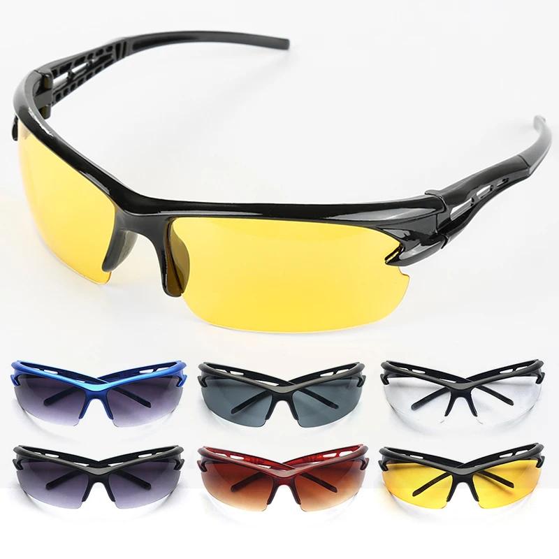 Night Vision Glasses for Cycling Driving Yellow Lens Outdoor Sport Sunglasses Bicycle Windshield Eyewear Mountain Biking Goggles