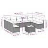 VidaXL Salon de Jardin avec Coussins 10 pcs, Canapés de Terrasse, Ensemble de Meubles de Patio, Mobilier d'Extérieur, Noir 3218076