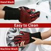 A Pair BBQ Gloves High Temperature Resistance Oven Mitts 800 Degrees Fireproof Non-Slip Barbecue Baking Grilling Gloves