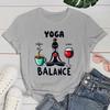 Yogo T Shirt New Yoga Balance Print Womens Clothing Short Sleeves Round Neck Women TShirt Summer Casual Tees