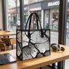 Cracked Pattern Tote Bag Casual Shoulder Handbag for Daily Use