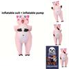 Inflatable Pig Costume For Holiday Events And Stage Shows Constructed With Sewn Fabric For All Ages