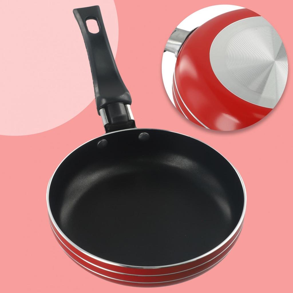 Mini Non-Stick Stainless Steel Frying Pan with Ergonomic Handle In Random Color