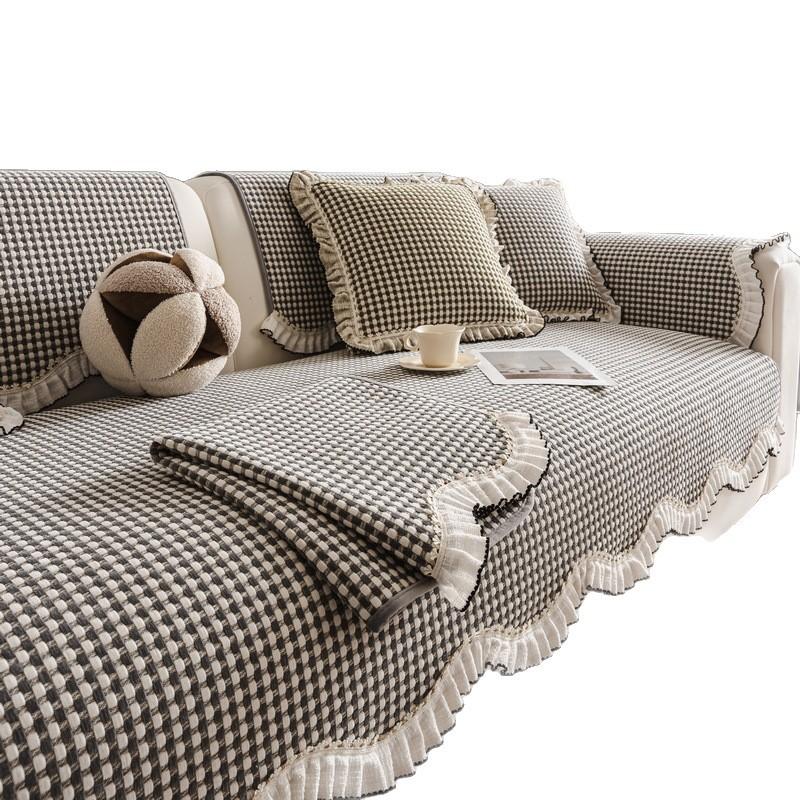 Lace Special-Shaped Sofa Cushion  New Four-Season Universal One-Piece Non-Slip Irregular Seat Cushion Cover Cover Cloth Towel