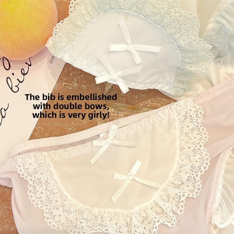 Girl Summer Sexy Sweet Lovely Ice Silk Without Trace Pure Cotton Crotch Skin Breathable Briefs