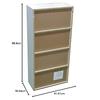 Fuji Boeki Bookshelf, Comic Book Storage Rack, 4 Shelves, 41.8cm Wide X 18.5cm Deep X 89cm High, White, CD & DVD Storage, Fixed Shelf, Assembly Requir