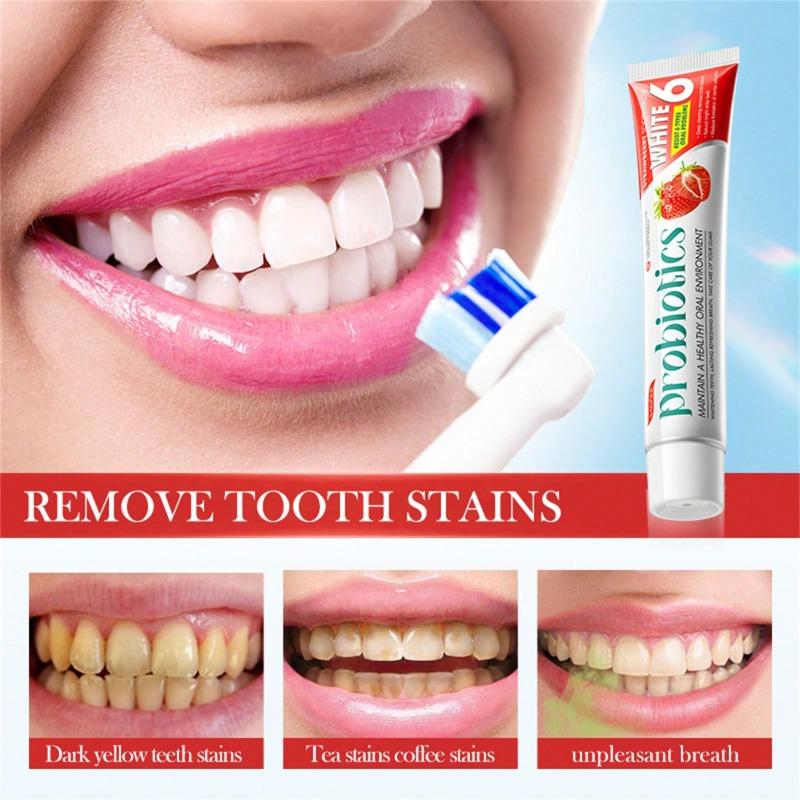 4 Aromalı Meyveli Probiyotik Diş Macunu İnatçı Lekeleri Derinlemesine Temizler, Diş Taşlarını Yumuşatır, Sarı Dişleri Giderir, Dişleri Beyazlatır ve Nefesi Tazeler.