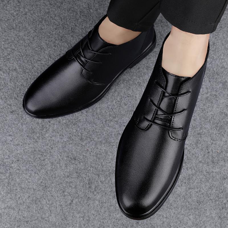 Genuine Leather Mens Motorcycle Boots New Brogue High Top Shoes Fashion Lace-up Warm Ankle Boots Winter Plush Snow Boots Botas