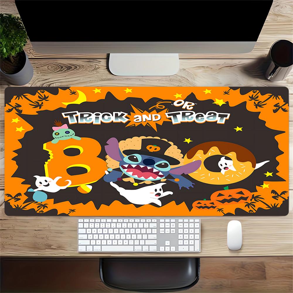 Halloween Trick Treat Fun Large Gaming Mouse Pad Nonslip Rubber Base Waterproof Desk Mat For Office Pc Laptop