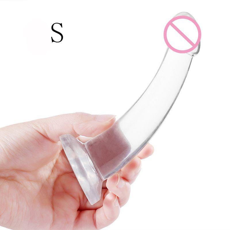 Transparent Butt Plug Soft Anal Plug with Strong Suction Cup G-spot Vaginal Massager Prostate Stimulator Erotic Adult Products