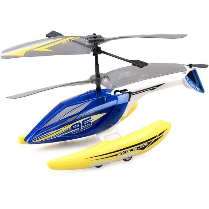 Hélicoptère Télécommandé - FLYBOTIC - Helico Aqua Blaze - 19 -5 cm - jaune et noir - dès 8 ans