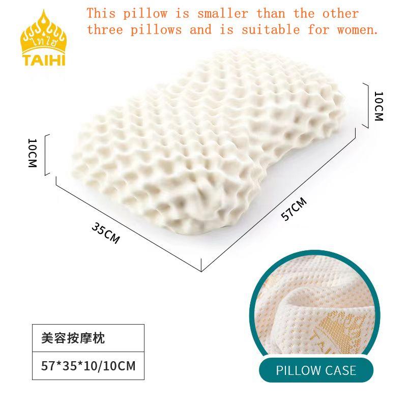 TAIHI 93% Natural latex Pillow For Neck Pain Thailand Massage Cervical Orthopedic Pillows For Sleeping Effectively Prevent Mites