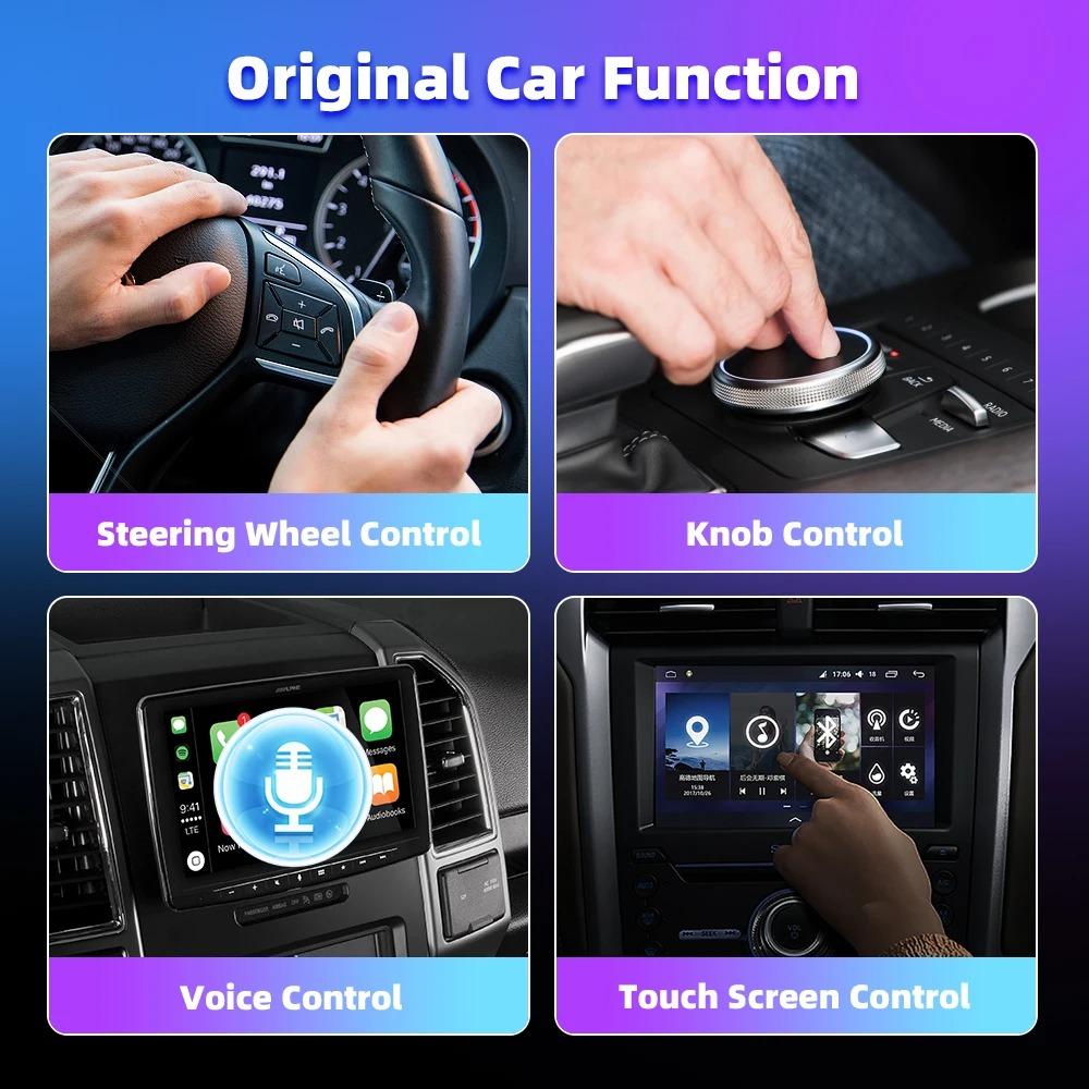 Wireless Carplay Adapter for Android iPhone Auto 2 in1 Wired to Wireless AI Box USB Connection for Volvo Benz Mg Kia Chery VW