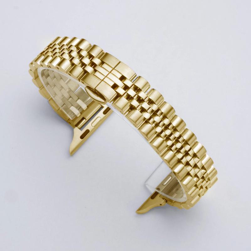 

Жіночий ремінець Apple Watch із бісером із нержавіючої сталі Applicable to Apple 38-40-41mm золотий