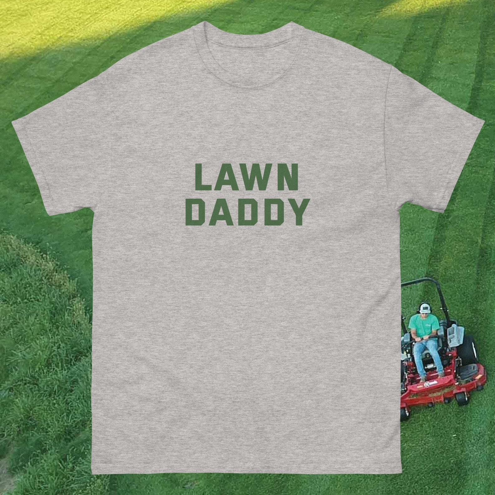 Lawn Daddy Shirt, Funny Dad Lawn Care Tee, Grass Cutting Gift, Father’s Day Lawn Mower Shirt L