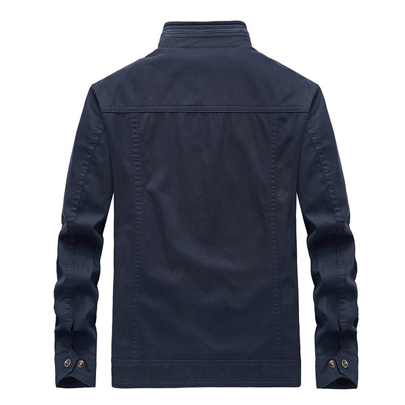 Giacca Casual da Uomo Autunno Primavera con Collo Rialzato Cappotto Cargo Taglie Forti