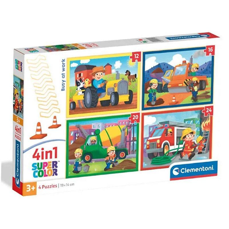4 In 1 Puzzle. Great Color. Busy At Work