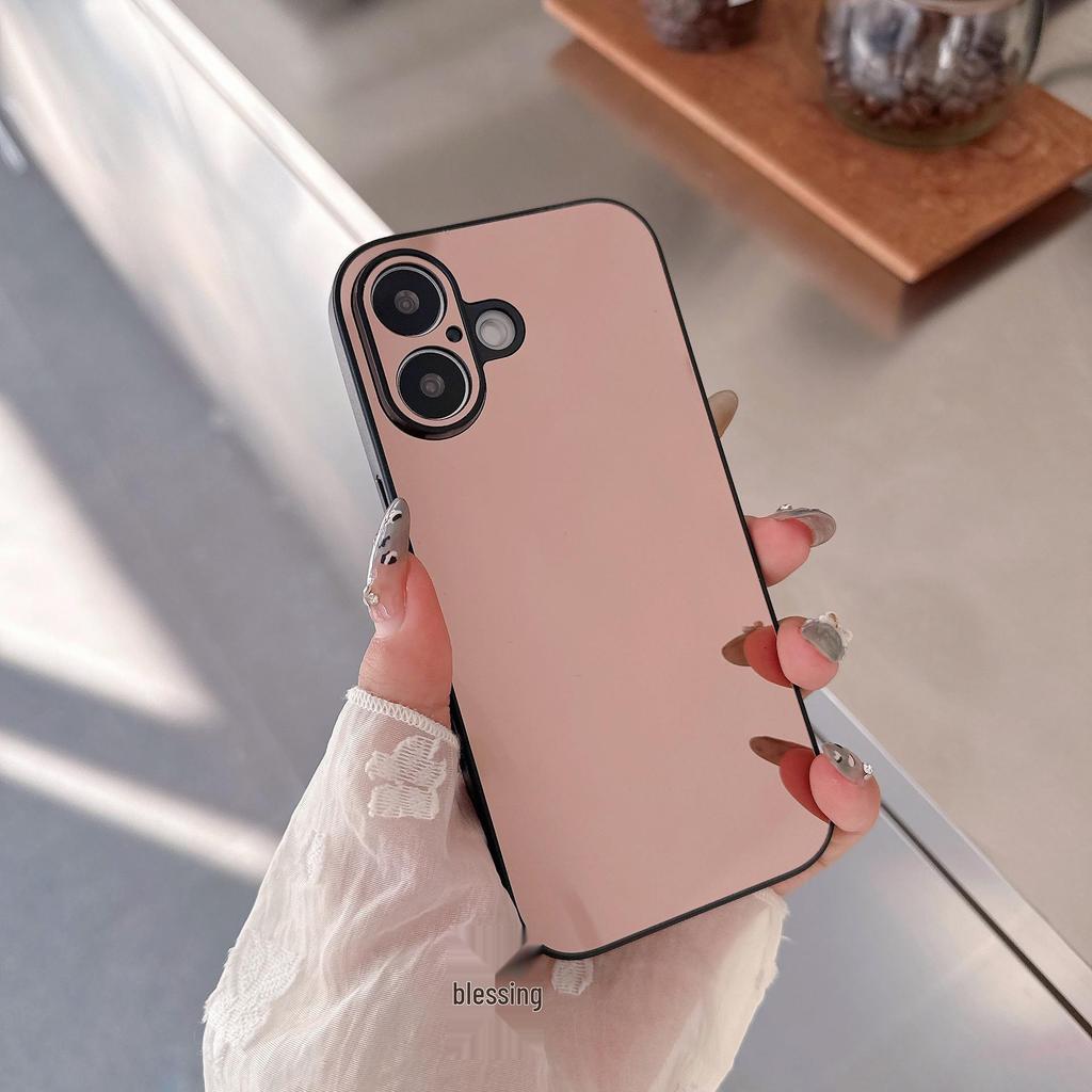 Pore-Free Mirror Phone Case for Apple 17 Pro Max: Trendy Full Coverage Protective Case for Apple 12/15/14/16
