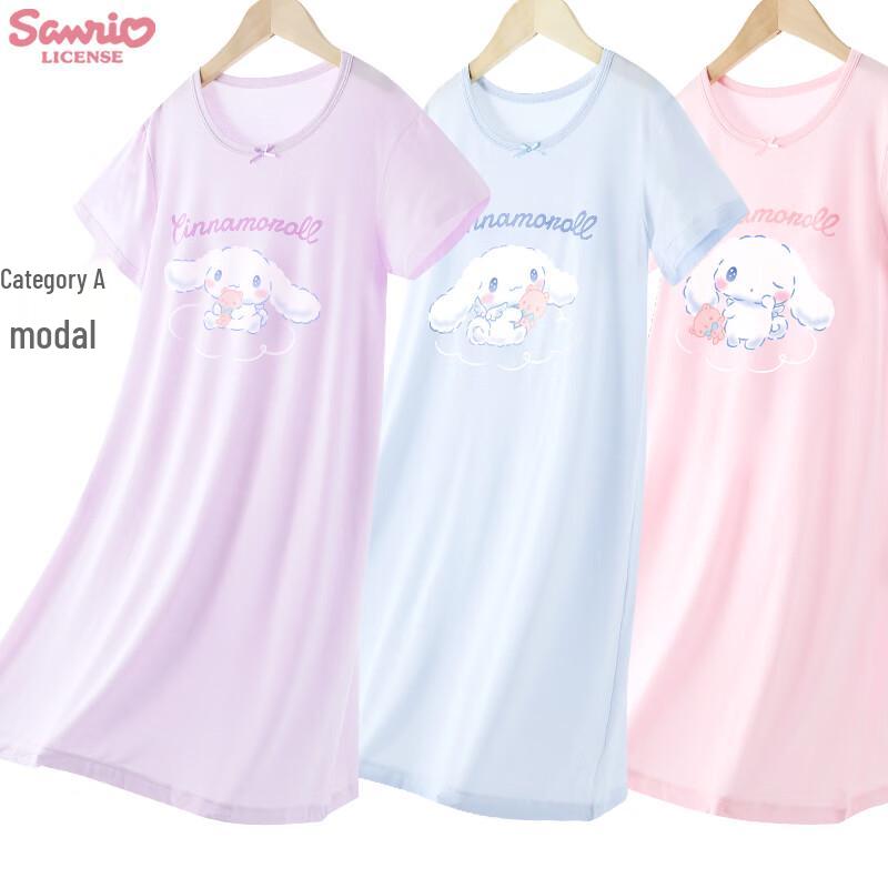 

Летняя ночная рубашка для девочек Hello Kitty из модала 130cm